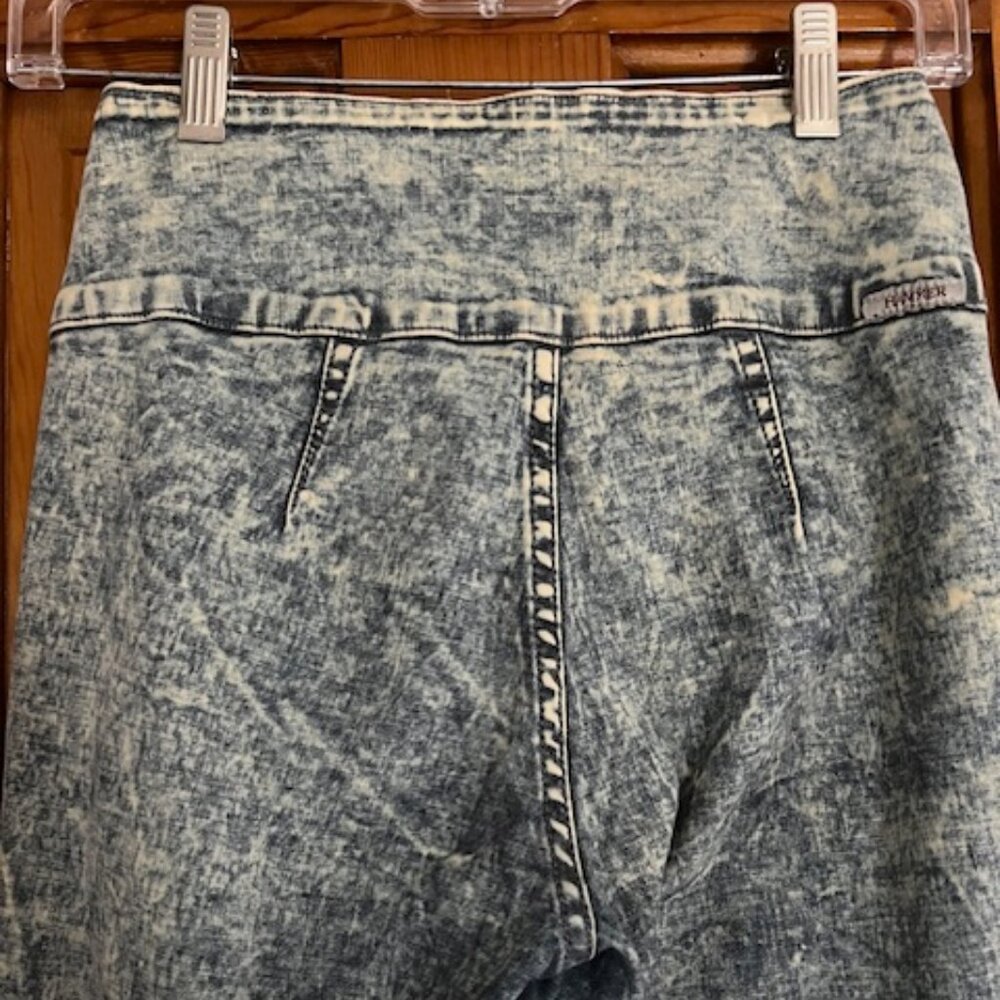 Y2K HAMMER  High Waisted Skinny Acid Wash Retro Stretch Jeans Girls Size 7 - Picture 5 of 13